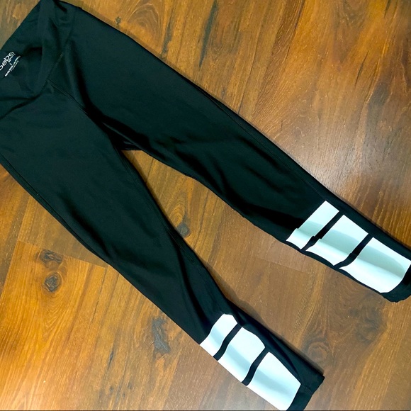 BEBE Y2K Black Leggings pants Sz Small - Picture 1 of 3